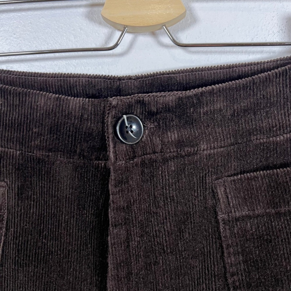 Quince Corduroy Cropped Wide Leg Pants Women's Size 16 Chocolate Brown 36X26.5 - Picture 4 of 9